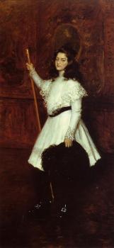 William Merritt Chase : Girl in White aka Portrait of Irene Dimock